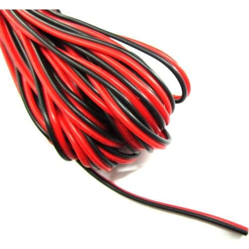 50meters/lot, 2pin Red Black Wire, 22awg Tinned Copper PVC Insulated Wire, Extension Electronic Cable Fio