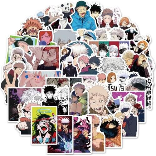 50 Pieces of Japanese Animated Stickers Jujutsu Kaisen Graffiti Stickers Suitcase Laptop Stickers Phone Case Waterproof Stickers