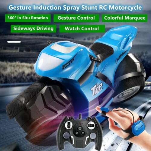 50CM Big Size Gesture Sensing Watch Control RC Stunt Motorcycle Deformation Colorful Marquee In Place Rotation Electric RC Toys