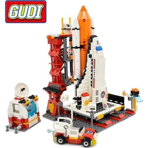 679Pcs Block City Spaceport Space Shuttle Launch Center Building Block Classic Bricks Educational Toys For Children