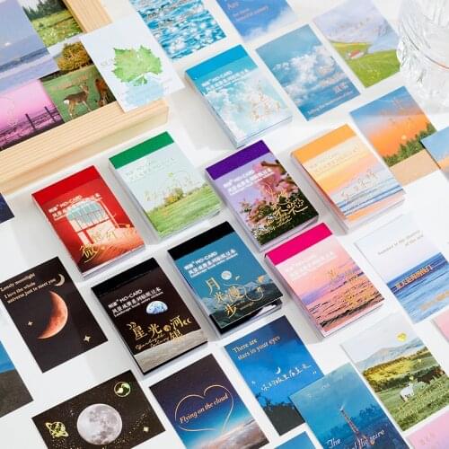 Landscape book Series Gold Decorative Stickers Scrapbooking diy Stick Label Diary Stationery Album Journal Moon Sticker