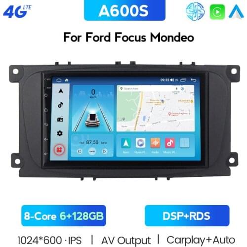 Cooling Fan Android 10 GPS Car Radios 2 Din Car Multimedia Player 7'' Audio DVD Player For Ford/Focus/S-Max/Mondeo 9/GalaxyC-Max