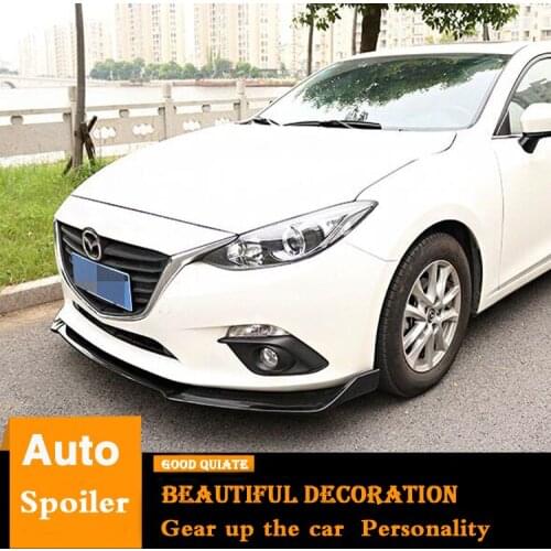 For 2014-2017 Mazda 3 Axela front Bumper Diffuser Bumpers Protector Rear Spoiler ABS Material Body kit bumper rear lip 2015