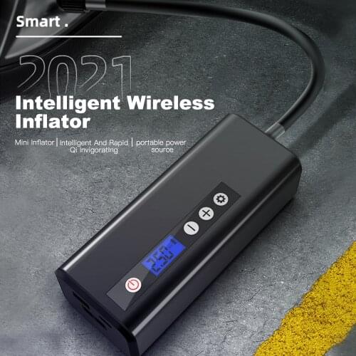 4000mAh 150PSI Electrical Air Pump Tire Inflator Portable Cordless Compressor Digital Car Tyre Pump for Auto Bicycle Tires Balls