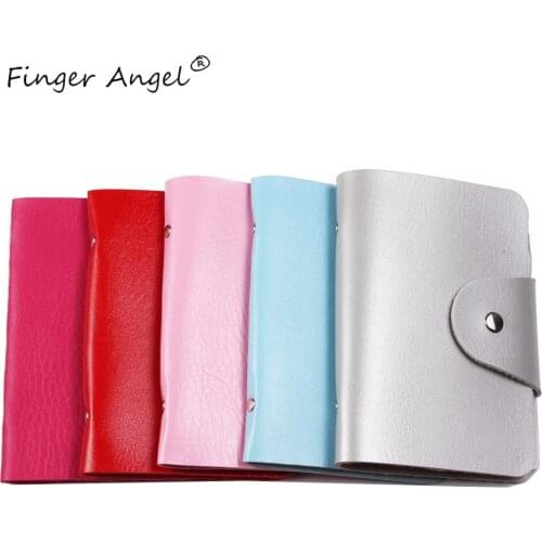 Finger Angel 16 Slots Stamping Plate Holder Case Template Card Package PU Rectangular Nail Art Plates Organizer Nail Tools