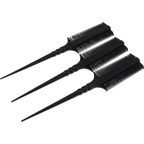 3pcs Highlight Highlighting Comb Teasing Rat Tail Combs Travel Pocket Brush