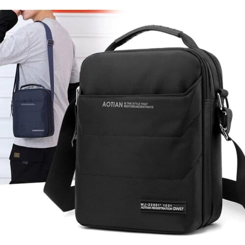 SCIONE Man Classic Messenger Bag Mens Multifunction Shoulder Bags Nylon Business Wallet Bag For Men Simple Shoulder Bags