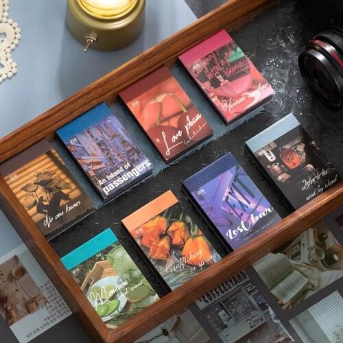 60 sheets Ins Sticker Book Sticky PET Material Paper for Scrapbooking Journal Diary Asthetic Stationery Memo Pads Decoration