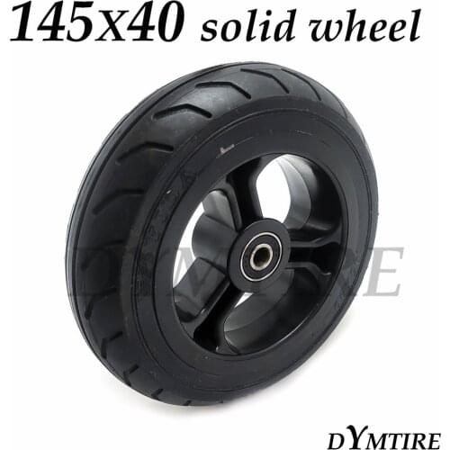 145x40 Wheel for Mini Electric Scooter Fastwheel F0 Solid Tire with Plastic Hub