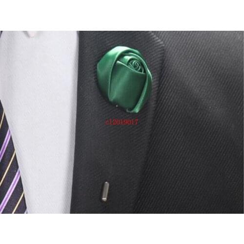 Korean version of classic mens pure handmade cloth art package heart rose brooch