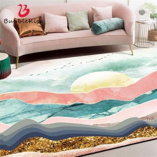 Bubble Kiss Scenery Pattern Carpet For Living Room Soft Comfort Rectangle Coffee Table Home Decor Rug Customized Large Floor Mat