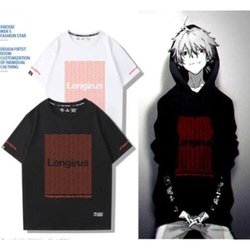 Evangelion EVA Spear of Longinus Summer Men Women Tee Shirt Anime Casual Print Short Sleeve T-shirt