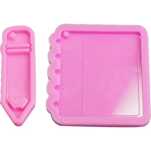 LXAD 1 Set Pencil+Notebook Epoxy Resin Mold Pen+Notepad Silicone Mould DIY Craft Mold