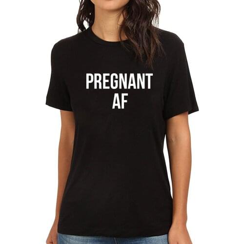 Lyprerazy Womens Pregnant AF Funny Printed T-Shirt
