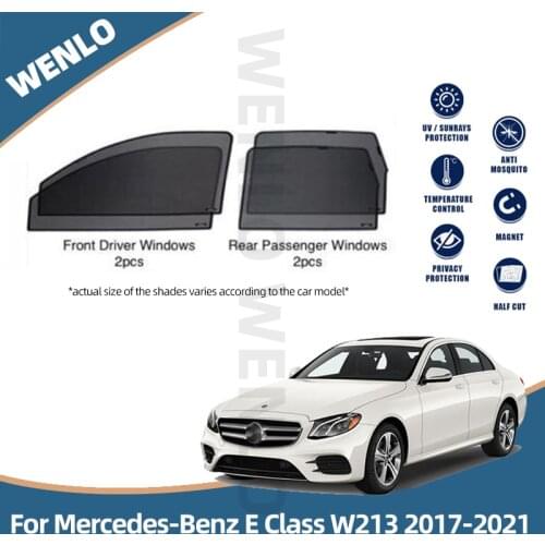 Magnetic Window Shades Mesh Shade Blind Original Custom For Mercedes Benz E Class W213 2017-2021 Car Sun Visor Curtains