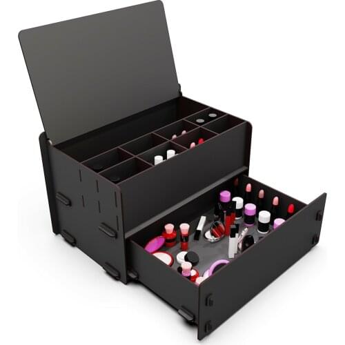 Wooden Jewelry Makeup Desk Organizer With 10 Drawers Makeup Jewelry Multifunctional Cosmetic Organizer органайзер для косметии