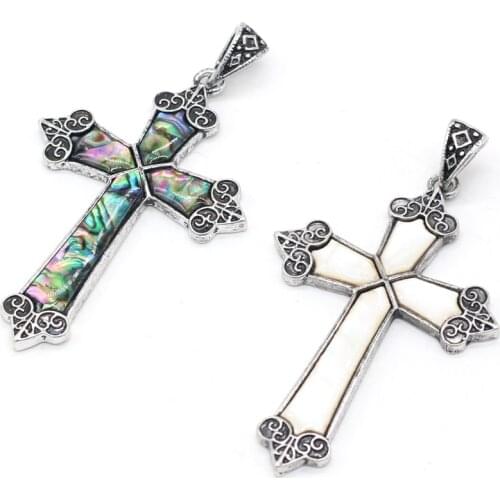 Fashion Stainless steel Alloy Cross Pendants Reiki Heal Retro Christian Cross for Jewelry Making Women Religion Necklace Gifts