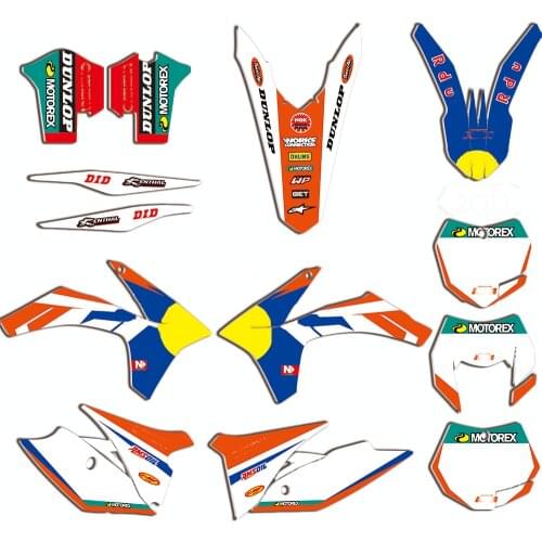 Decal for KTM EXC 125 250 350 450 2014 2015 2016 Motorcycle Team Graphic Stickers Kit Customized Number Full Fairing DECO