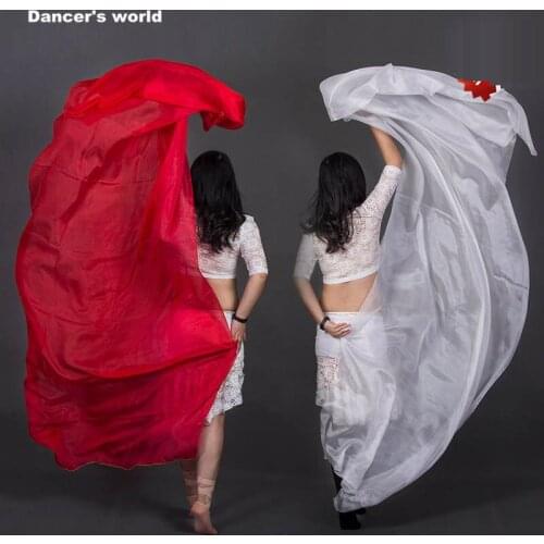 Wholesale belly dance veil girls silk veil for women belly dance accessories dancers belly dance performance veils M/L