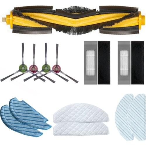 Main Brush Side Brush Filter Cleaning Mop Accessory Kit for Ecovacs DEEBOT OZMO T8 AIVI T8 Max Robot Vacuum Cleaner