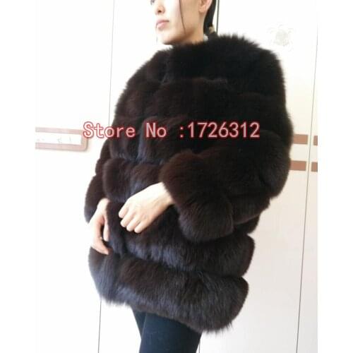 Real fur fox fur coat 70horizontal segment length coat and long sections
