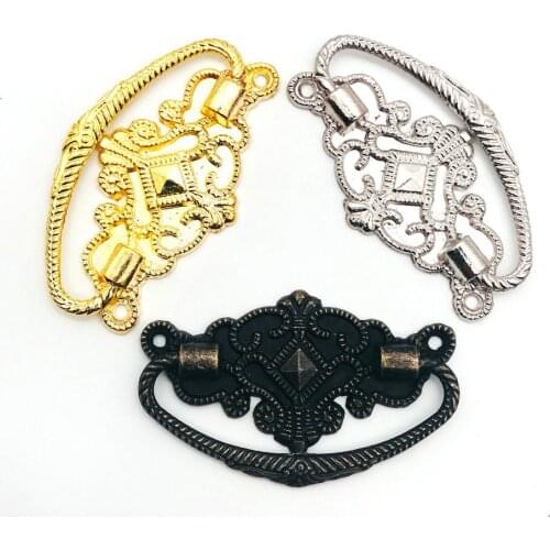 Retro Hollow Cabinet Handles and knobs Zinc Alloy Kitchen Cupboard Door Pulls Drawer Knob Handles Wardrobe Pulls Furniture Decor