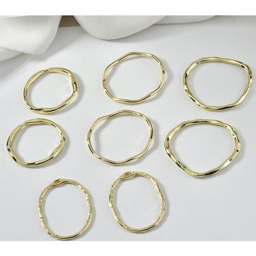 Alloy Simple Geometry Irregular Circle Pendant DIY Earrings Jewelry Material Hand-made Earrings Accessories