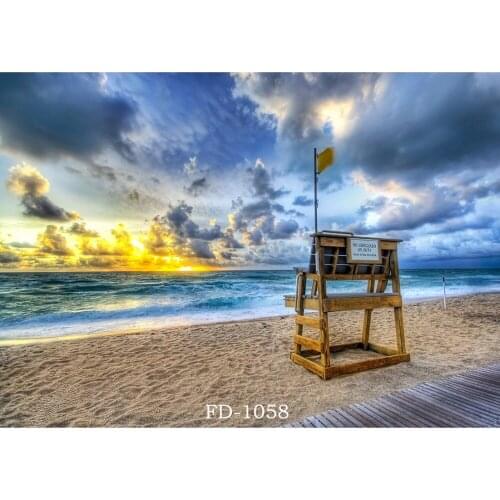 Beach Cloudy Sky Photography Backdrop for Photo Shoot Photo Background Photographic Props Portrait Children Baby Photo Studio