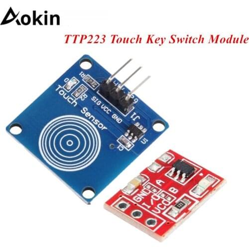 Aokin TTP223 Touch Key Switch Module Touching Button Self-Locking No-Locking Capacitive Switches Single Channel Reconstruction