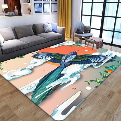 Nordic Cartoon Carpets Soft Flannel 3D Printed Kids Play Area Rugs Parlor Anti-slip Mat For Room Large Carpets Living Home Decor