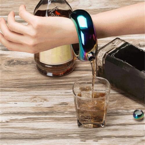 Creative Bangle Bracelet Hip Flask Stainless Steel Alcohol Metal Whiskey Vodka Hip Flask Pocket Flagon Chic Drinkware