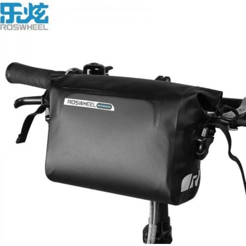 Cycling Bag 2.5-3L Handlebar Bag MTB Bike Waterproof Bicycle Black Front Frame Storage Pouch Cycling Pannier Black