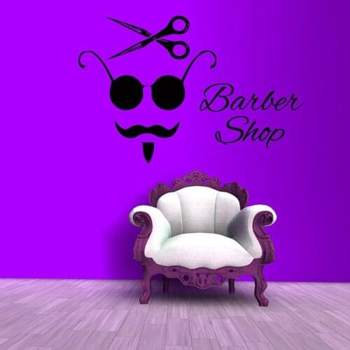 Beauty Salon Wall Decal Barber Shop Decor Vinyl Wall Stickers Fashion Hair Salon Decoration Cool Living Room Wallpaper W543