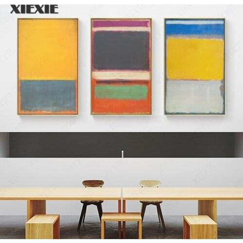 Vintage Abstract Red Yellow Colorful Master Oil Prints Canvas Painting Posters Wall Art Pictures for Living Room Home Decor