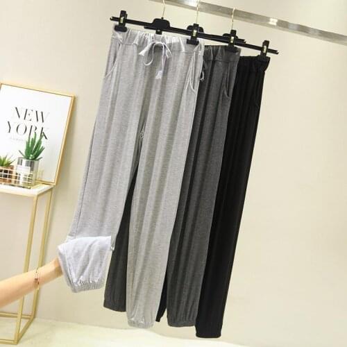 Womens Clothes Modal Light Harem Loose Lounge Pants Pajama Summer Bottoms Plus Size Female Sleep Wear Trousers Shelter for Home