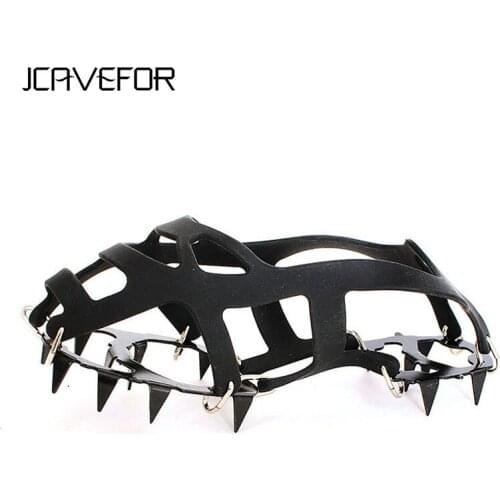 1 Pair 18 Teeth crampons Non-slip Ice Snow Climbing Anti-slip Shoe Covers Spike Cleats Crampons Anti-slip Overshoes M/L