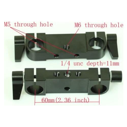 2pcs New RailBlock Rod Clamp for 15mm rod DSLR Rig Rail System tripod camera 5D2 (pack of Two)
