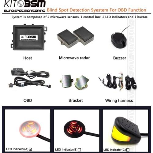 2018 trending products BSD Car Blind Spot Detection Universal Safety Monitoring KIT BSM Genuine Lane Assist System