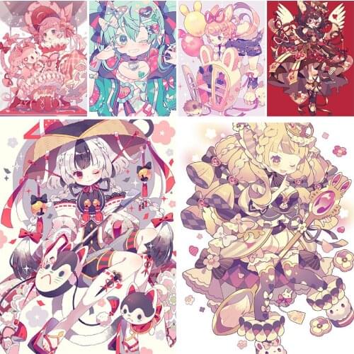 5D New Diamond Painting Cartoon Character Illustration Full Diamond Rhinestone Inlaid Embroidery Handmade Decorative Painting