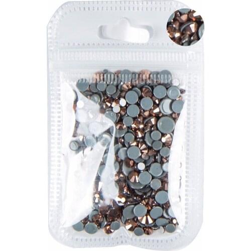 AAAA+ Best Quality Rose Gold Mix Size Hot Fix Rhinestone More Shiny Super Bright Nail Art Hotfix Iron On Stones. 10Gram