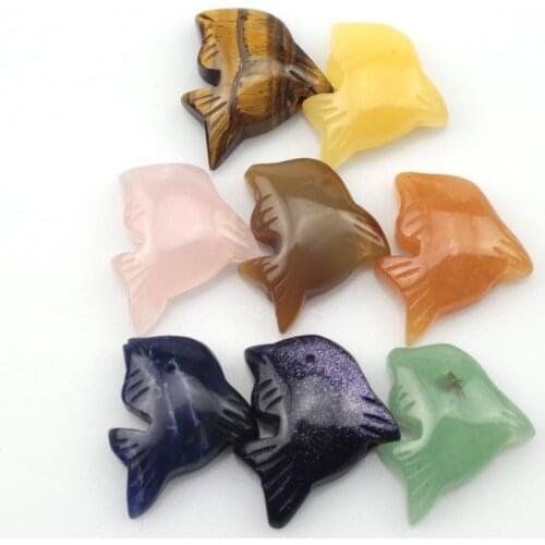 23mm dolphin shape natural stone pendant natural stone beads for jewelry making wholesale