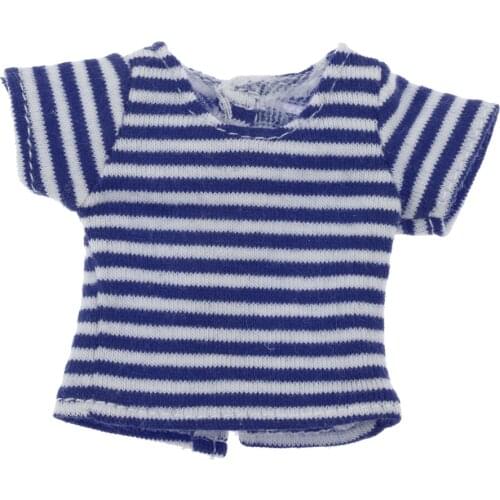 7 Colors Elastic Striped Shirt for 12" Blythe Momoko Licca Dolls Casual Clothes