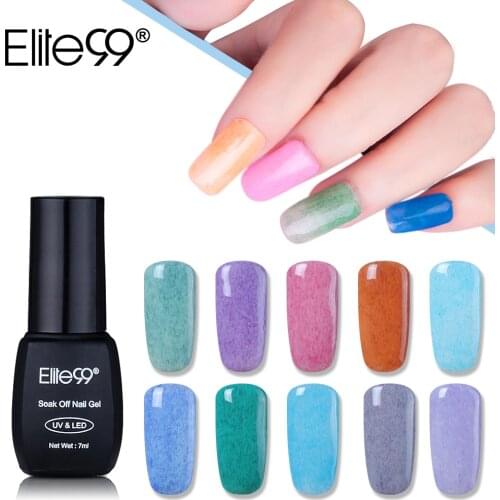 Elite99 7ML Faux Fur Effect Gel Nail Polish Soak Off Shell Mermaid Nail Art Varnish Top Base Coat Need Hybrid Nail Gel lacquer
