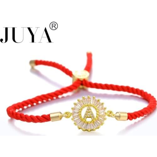 JUYA 2019 DIY Letter Beads Charm Bracelet For Women Men Kids Unique Chain Lucky String Rope Bracelets Family Friendship Gift