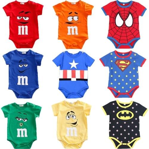 Newborn Baby summer rompers Cotton Infant Body baby Jumpsuit Cartoon ropa bebe Baby Boy Girl clothes Funny Baby Clothes