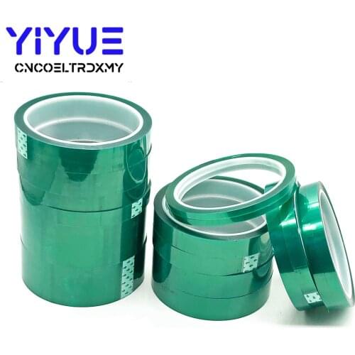 33M x 5/8/10/12/15/20/25MM Green High Temperature Resistant Tape Polyimide PET Tape For Electric Task/grills/powder coating