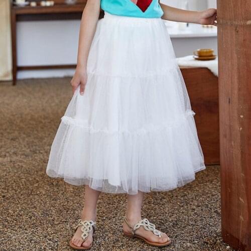 Teenager Clothes 2021 Spring Summer Girls Skirt Long Mesh Sequins Princess Skirt for Kids Girl Costume 10 12 13 14 12 Years Old