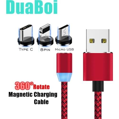 5V 2.4A Magnet Fast Charging Phone Charger Cable For Huawei P30 P20 Pro Redmi Note 4X 5 5A 6 7 8 Pro Type C Micro USB Data Cable