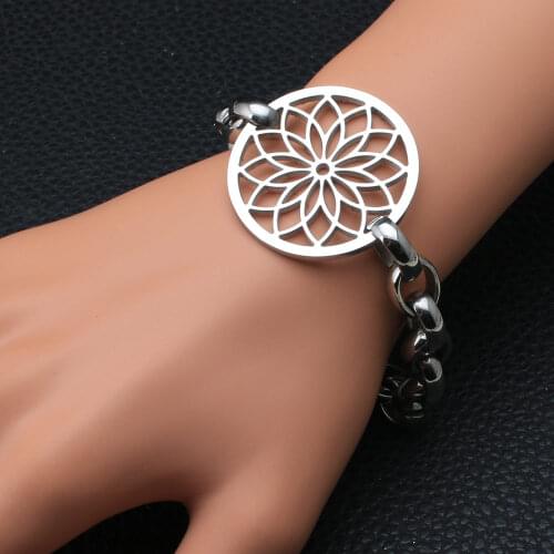 Fashion Stainless Steel Jewelry For Woman Round Bracelet Chain High Quality Silver Color For Choose BGEZADBA