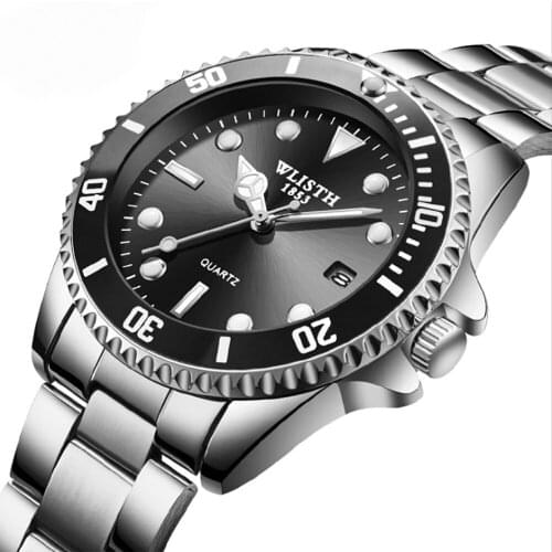 2021 Mens Watches 30ATM Waterproof Luminous Quartz Wristwatch Sports and Leisure Black Quartz Watches Мужские кварцевые часы